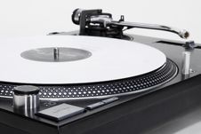 Turntable With White Vinyl Record Stock Photography Turntable With White Vinyl Record Stock Photography