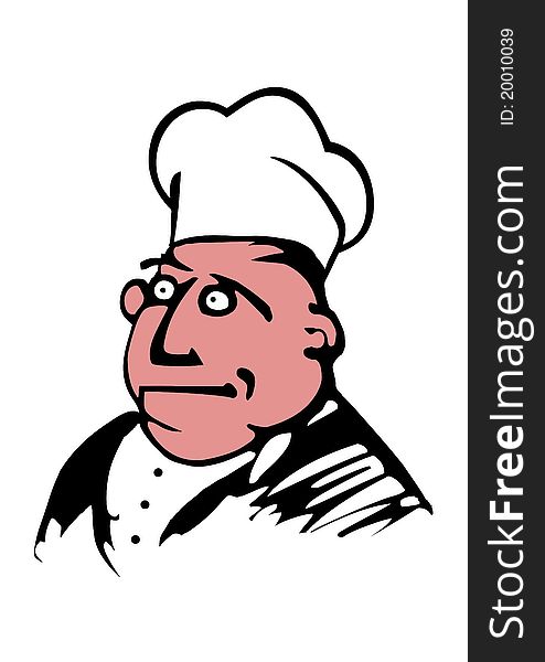 Vector illustration Chef - not really happy chef