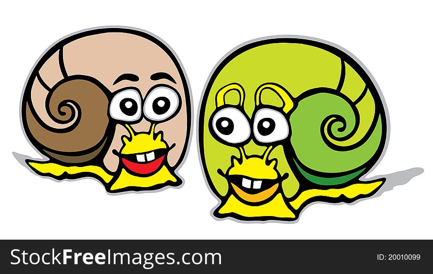 Couple of snails,  graphic for your use.