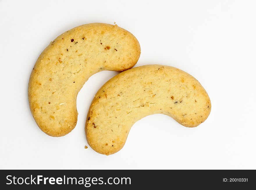 Crispy biscuits - isolated on white background