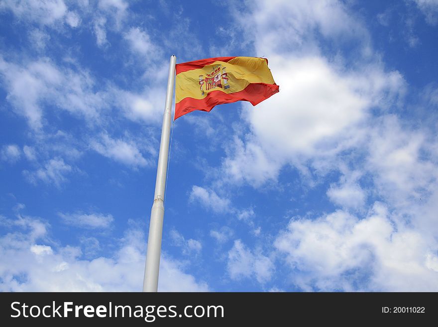 Spanish flag on the top