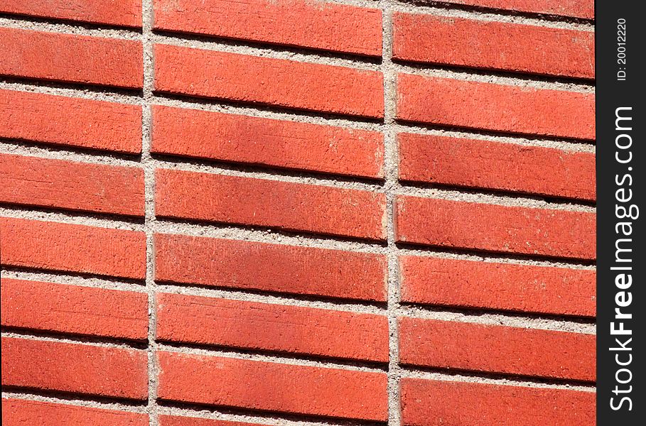 Red Brick And Mortar Fireplace Pattern Detail