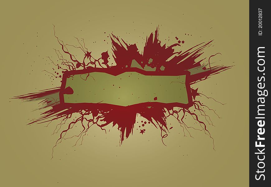 Grungy Banner With Brown Background