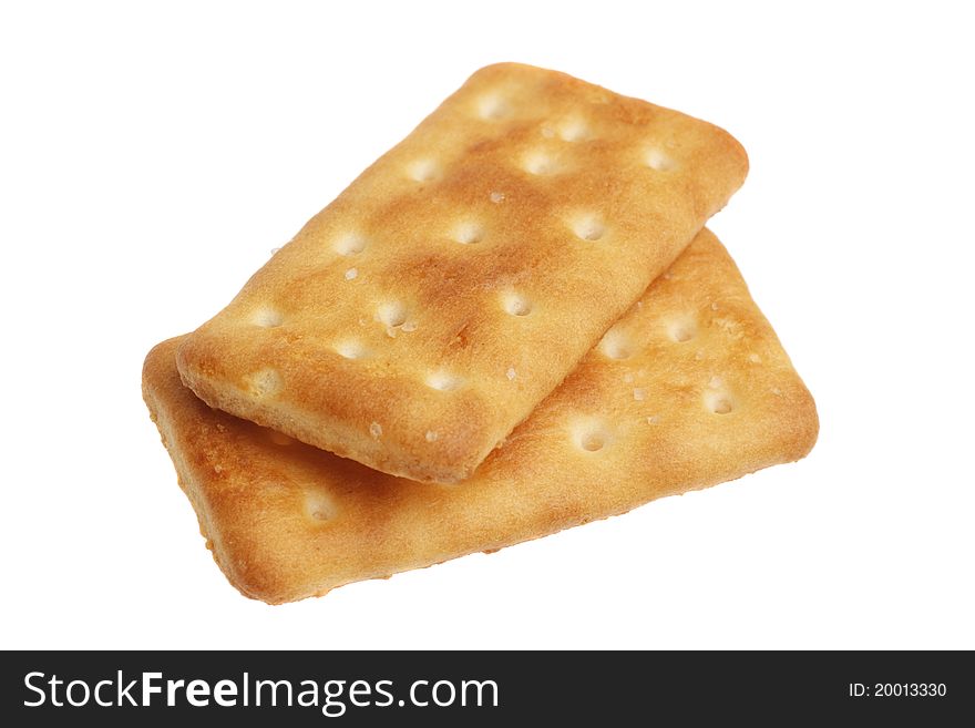 Two tasty cookies. Isolated border on white background