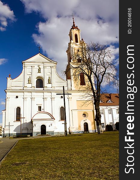 Bernardine Monastery: a church of Search of a St. Cross (1602â€”1618, Located in a city of Grodno, Belarus). Bernardine Monastery: a church of Search of a St. Cross (1602â€”1618, Located in a city of Grodno, Belarus)