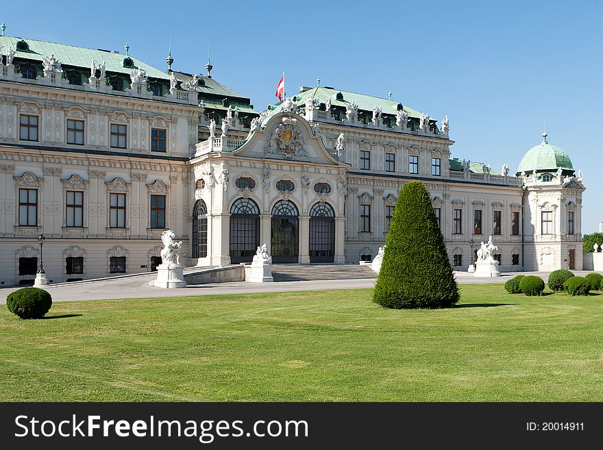 Belvedere Palace Vienna, historic baroque building and landmark
