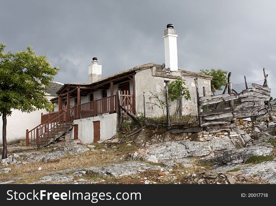 Old abandoned house in Kastro Village, Greece - Thassos Island