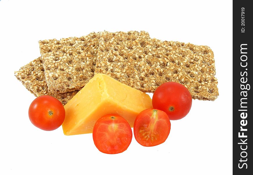 Crispbread Cheese and Tomatoes