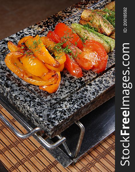 Vegetables On A Marble Plate 3