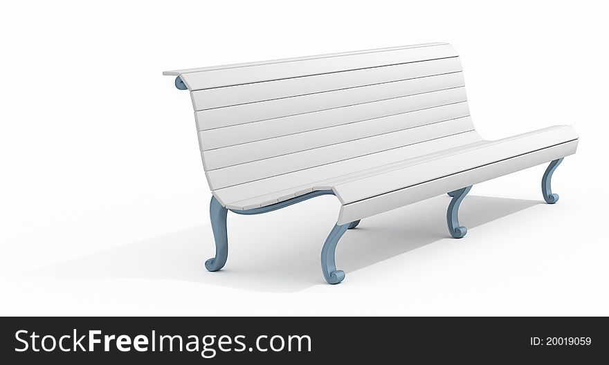 Bench on a white background