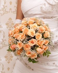Bride Holding Orange Bouquet Detail Royalty Free Stock Photo Bride Holding Orange Bouquet Detail Royalty Free Stock Photo