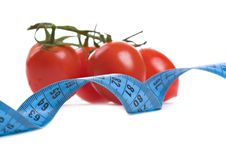 Tomatoes And Measure Tape Stock Image Tomatoes And Measure Tape Stock Image