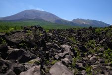 Lava And Mt. Asama Royalty Free Stock Image Lava And Mt. Asama Royalty Free Stock Image