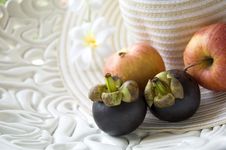 Fruits And Summer Hat Stock Images Fruits And Summer Hat Stock Images