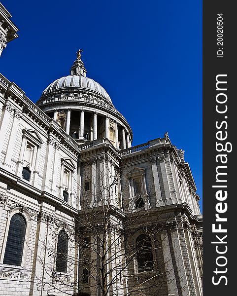Dome of St Paul s Cathedral in London , UK