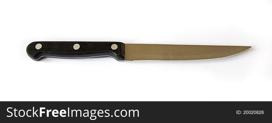 Kitchen knife isolated against white background