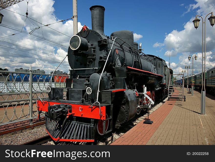 Ancient steam locomotive-museum of steam locomotives in Russia