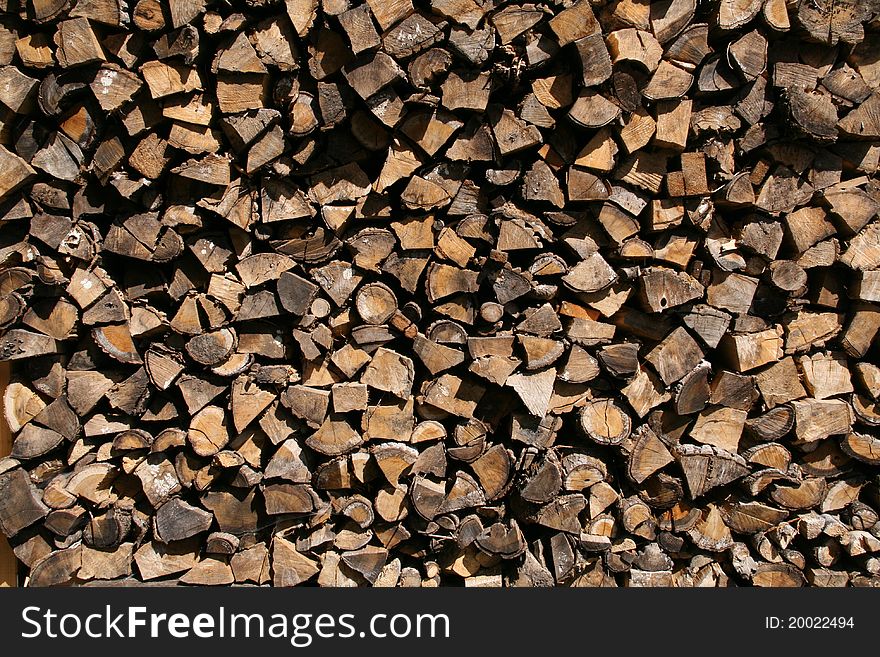 Stacked Old Firewood