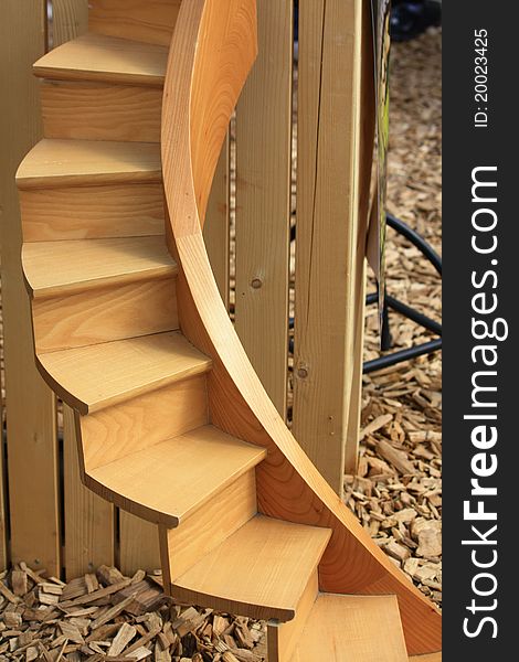 Craft solid pine spiral staircase