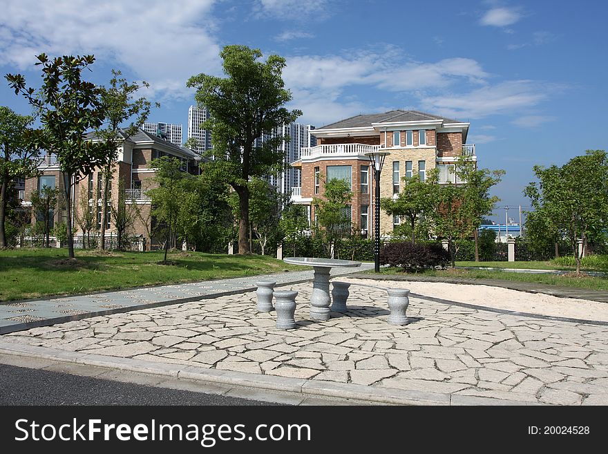 Beautiful luxury villa set up in the blue sky, to bring people to enjoy the high life. Beautiful luxury villa set up in the blue sky, to bring people to enjoy the high life.