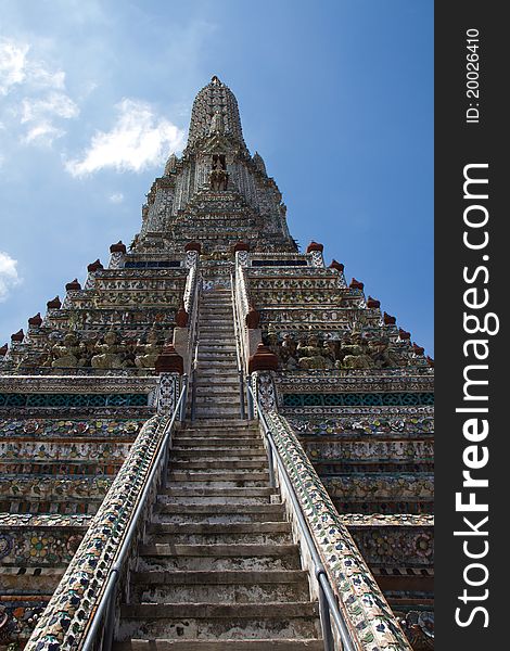 detail of the temple Wat Arun in Thonburi