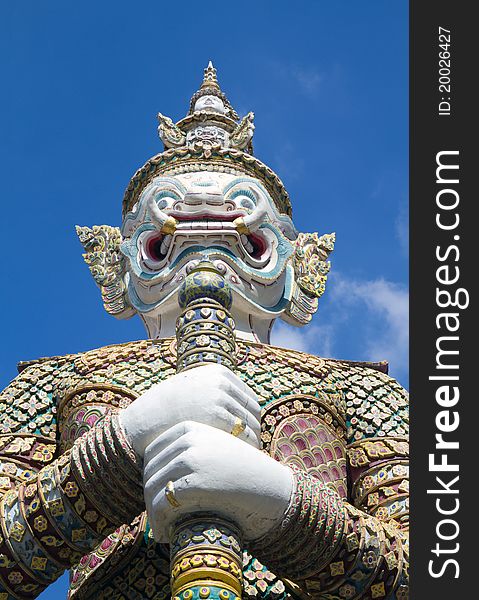 Giant Statue in Wat Phra Kaeo The Royal Grand Palace - Bangkok, Thailand