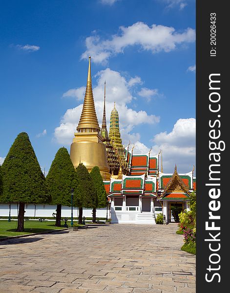 Golden Buddha Temple in Grand Palace, Wat Phra Kaew , Bangkok Thailand
