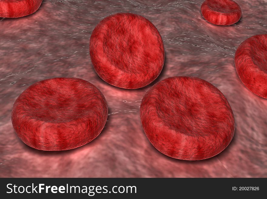 Digital illustration of Blood cells