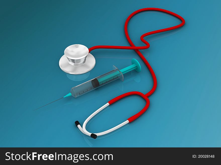 Stethoscope And Syringe