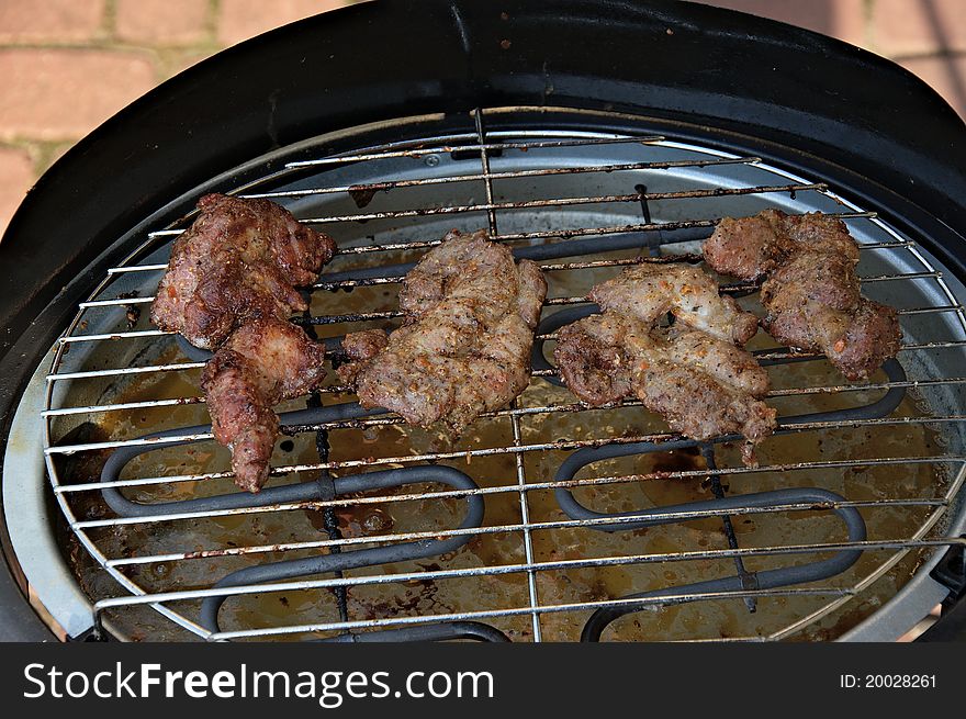 Grilling on an electric grill