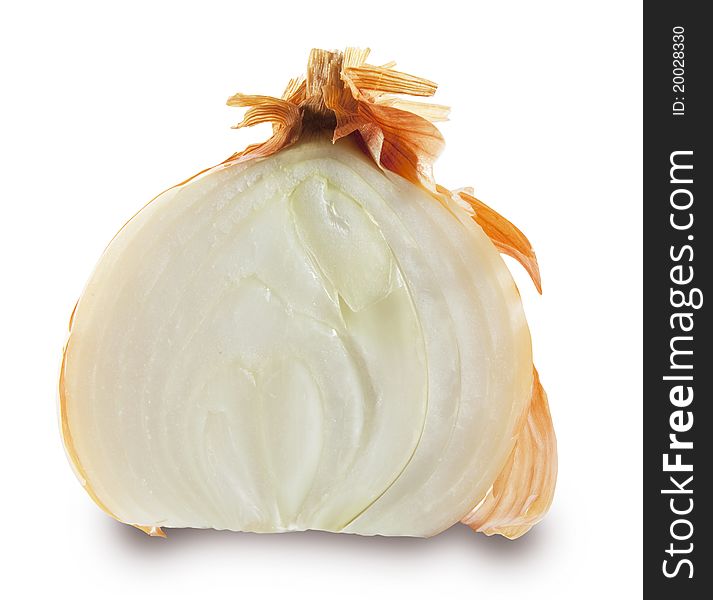 Onion isolated on the white