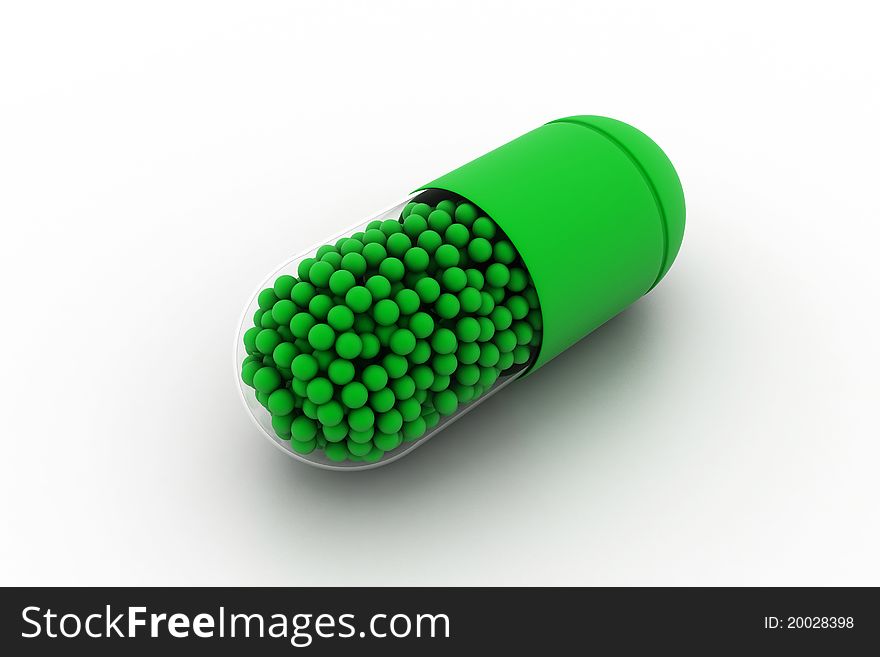 Digital illustration of 3d capsule