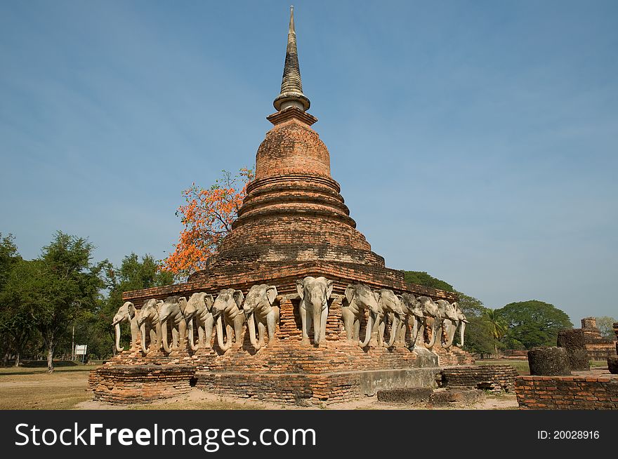 Ancient Temple At Sukhothai Historical Park