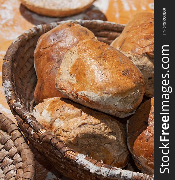 Traditional Cezch bread made in medieval oven, with caraway. Traditional Cezch bread made in medieval oven, with caraway