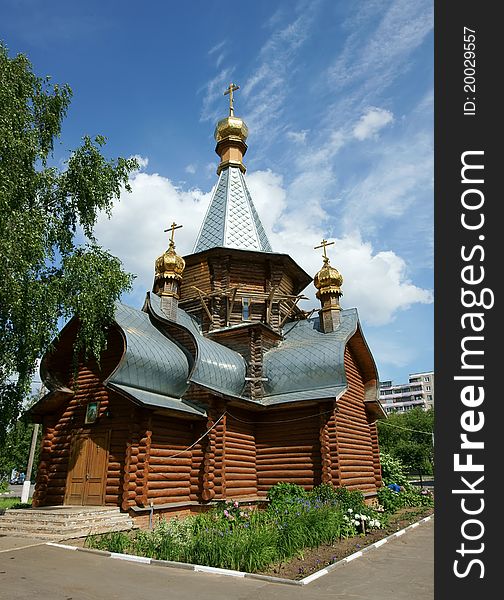 Wooden church- It is photographed in Russia