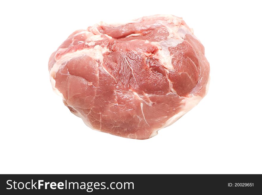 One piece Fresh meat on white background