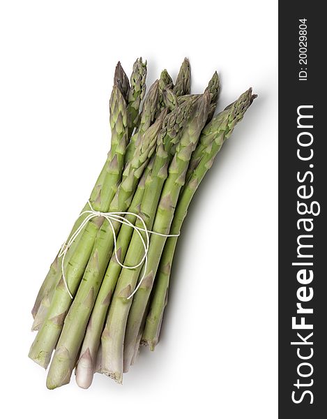 Bunch of asparagus, on white background