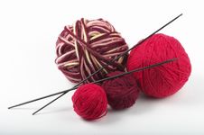 Four Colored Wool Clews Stock Photography Four Colored Wool Clews Stock Photography