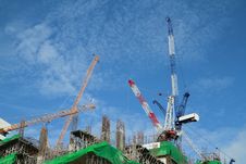 Crane And Building Construction Royalty Free Stock Photo Crane And Building Construction Royalty Free Stock Photo