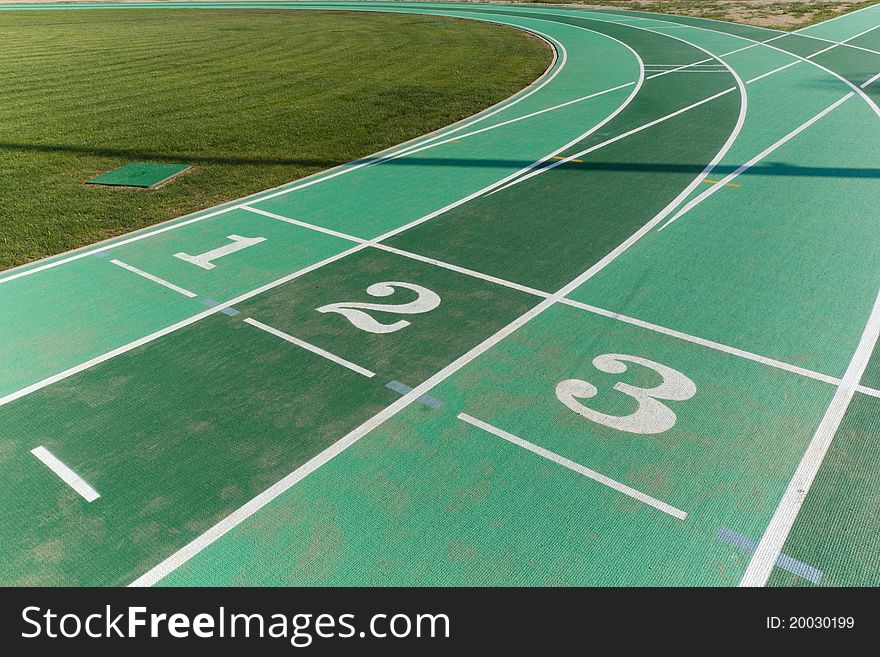 Athletics track newly opened green in Barcelona