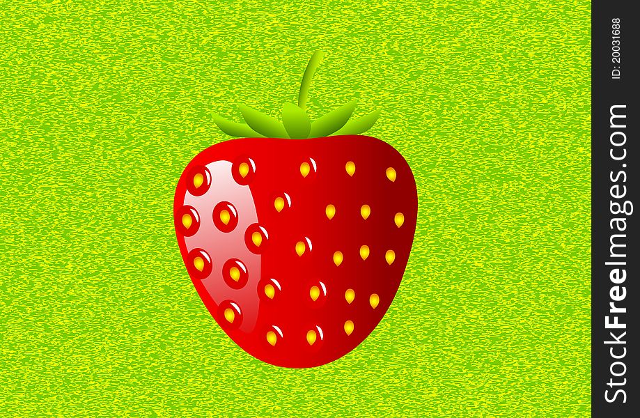 Strawberry On A Background