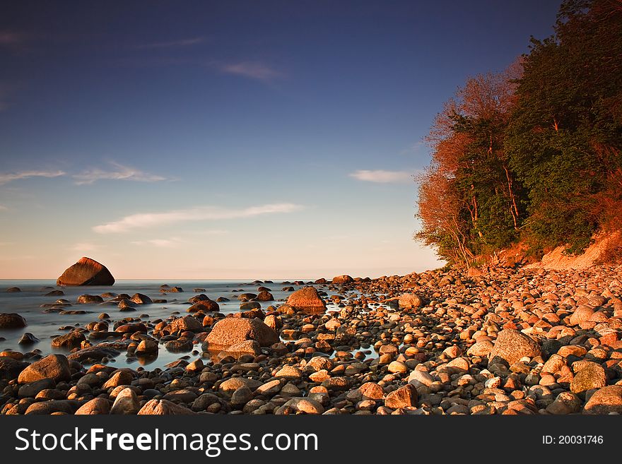 The Baltic Sea coast at Lohme (Germany). The Baltic Sea coast at Lohme (Germany)