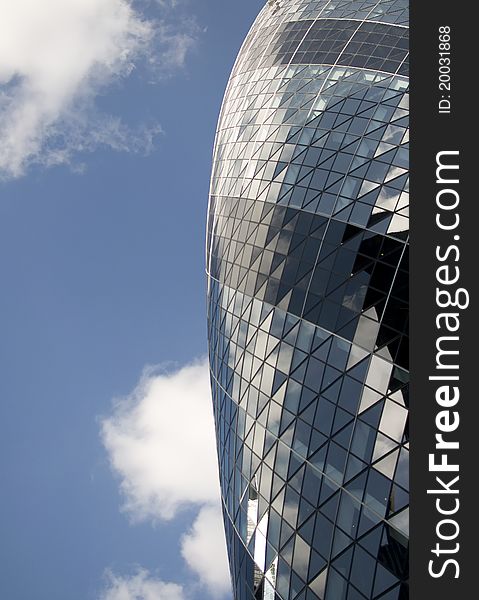 The siluet of GherkinÂ´s building. The siluet of GherkinÂ´s building