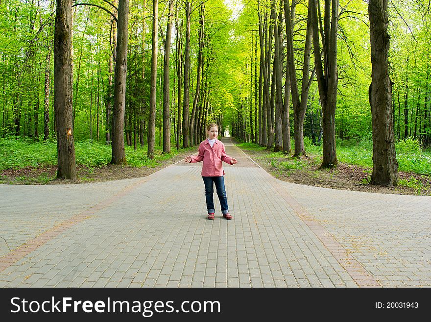 A girl lost in the park