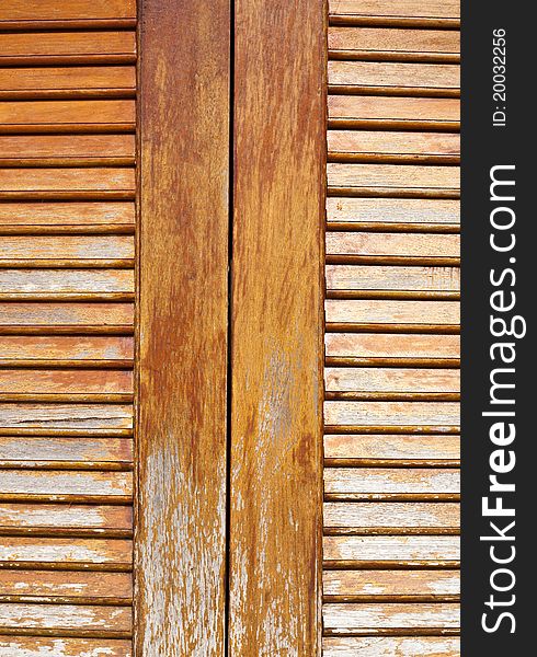 Wooden louver windows background