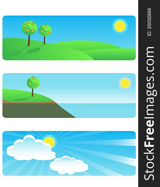 Banner for web site, Animated illustration. Banner for web site, Animated illustration