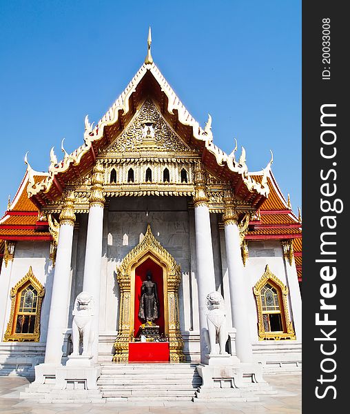 The Marble Temple (Wat Benchamabophit) in Bangkok , Thailand (Vertical). The Marble Temple (Wat Benchamabophit) in Bangkok , Thailand (Vertical)