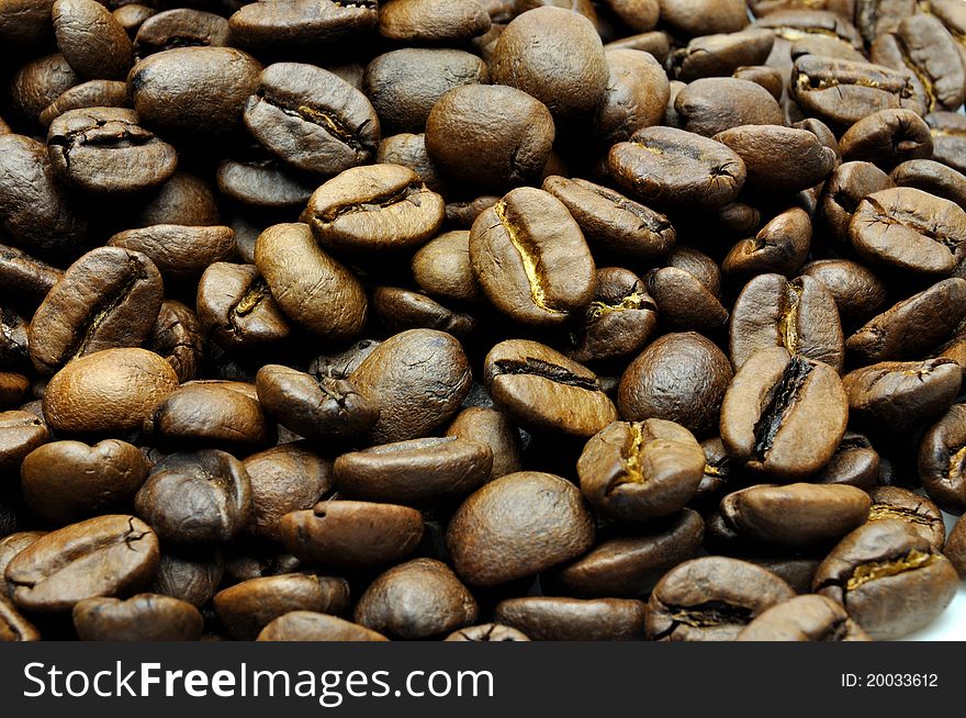 Fragrant Dried Coffee Beans