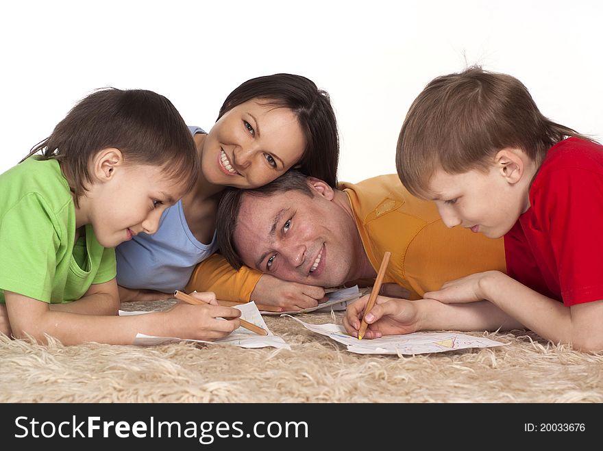 Happy family drawing