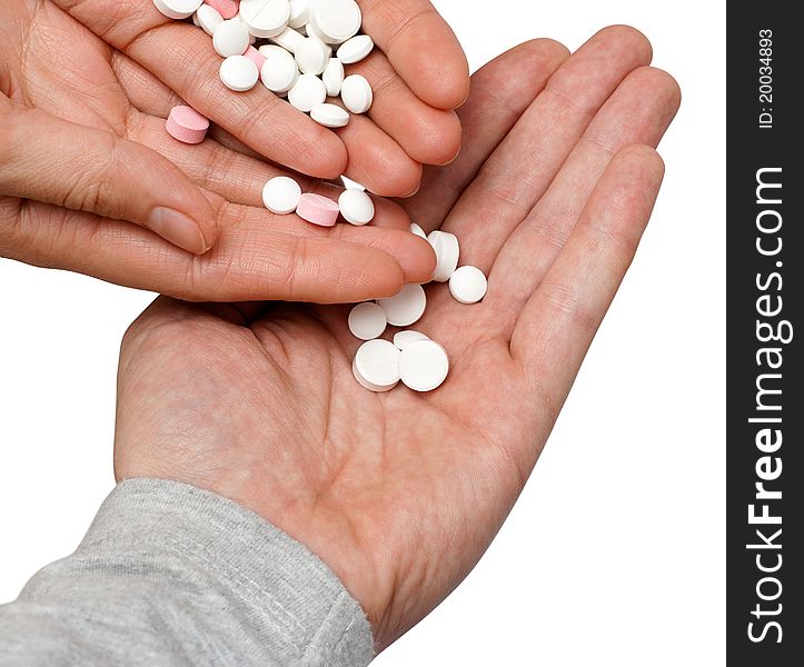 Lot Of Different Pills In The Hand